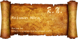 Reisman Nóra névjegykártya